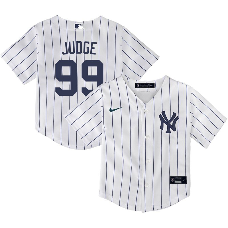 2020 MLB Toddler New York Yankees #99 Aaron Judge Nike White Home 2020 Replica Player Name Jersey 1->new york yankees->MLB Jersey